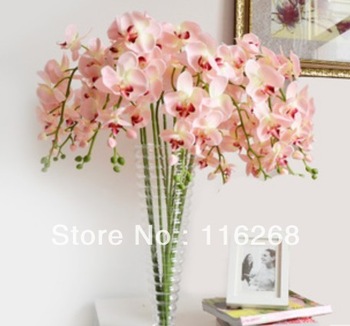 Белые искуственные орхидеи. Длинна изделия общая - 40-42 см. В партии 5 веток. Их стоимость 2500 руб.
